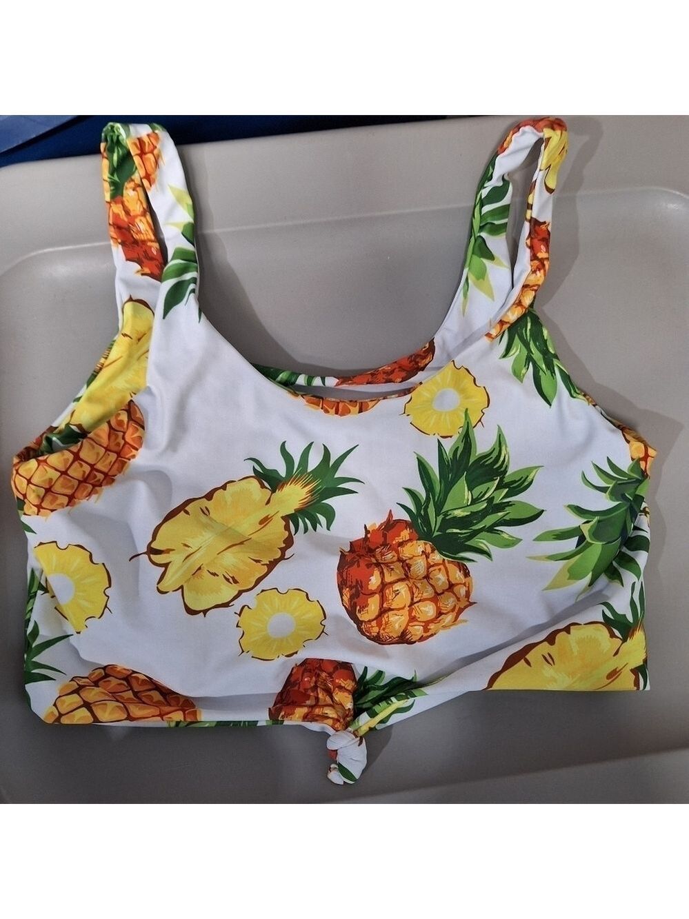 ZAFUL Bikini Top Size 8 Pineapple Print